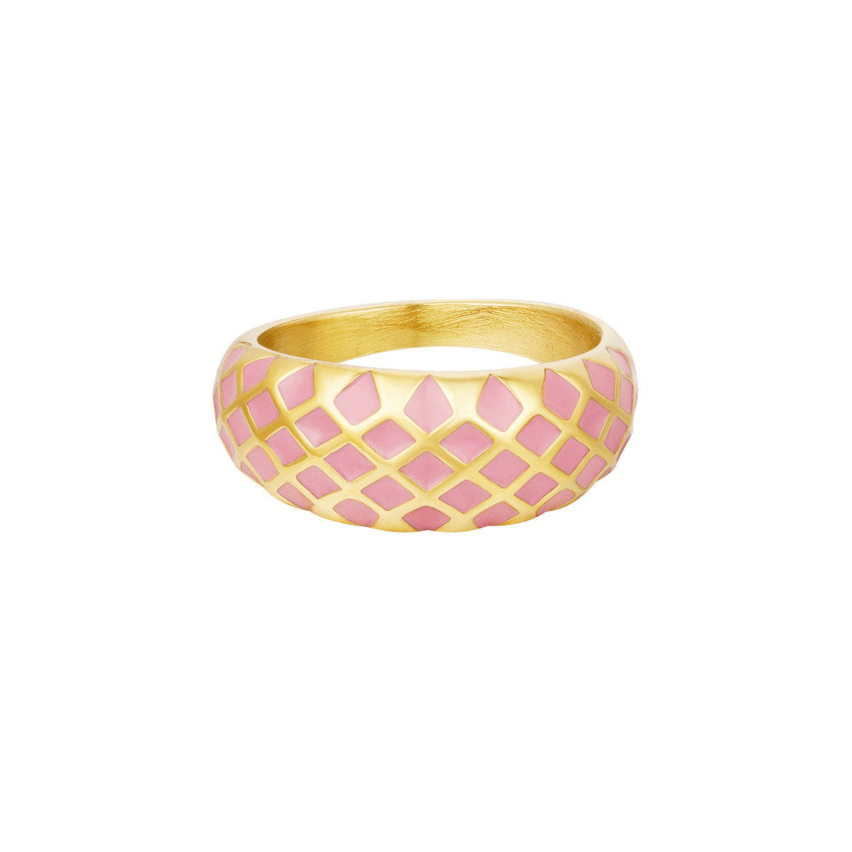 Gouden ring, roze